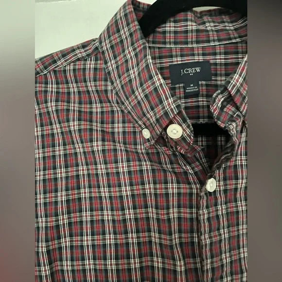 Jcrew men’s plaid button down. Size medium. - Picture 2 of 3
